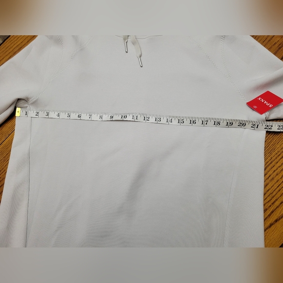 NWT SPANX Air Essentials Cowl Neck Pullover White Cloud Size Large - Picture 9 of 11